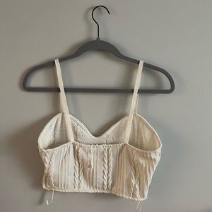 Zara sweetheart neckline knit crop top